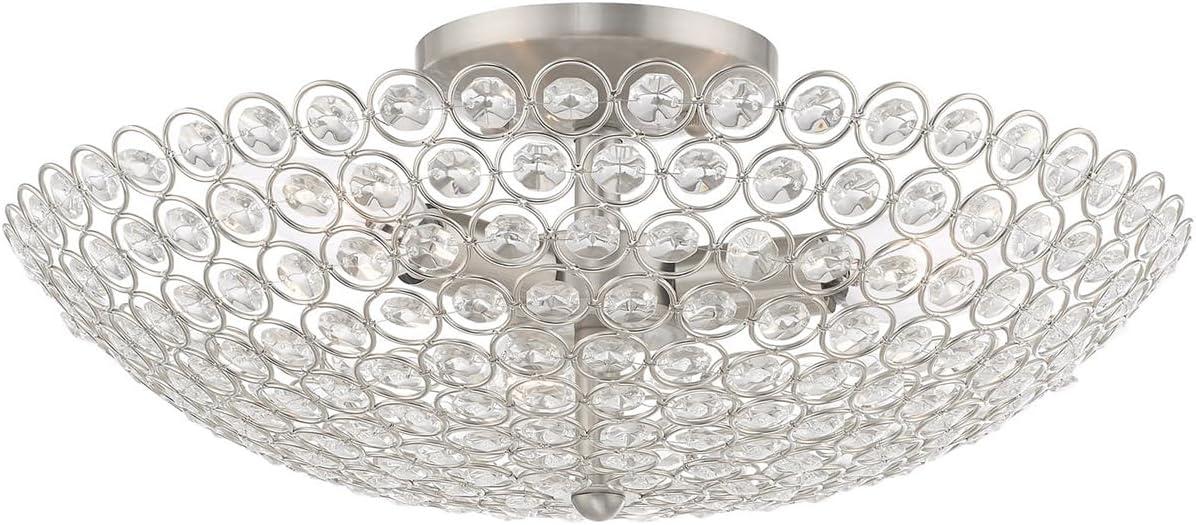 Livex Lighting Cassandra 3 - Light Flush Mount in  Brushed Nickel