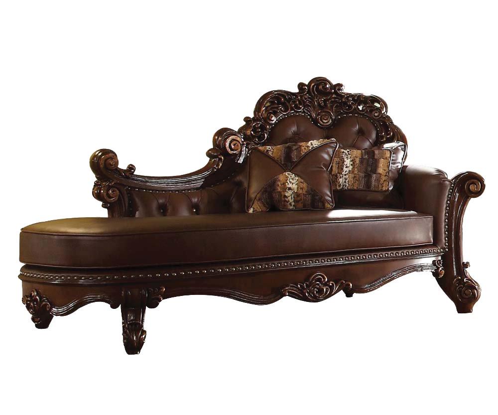 Andrew Home Studio Fonzo Faux Leather Chaise Lounge
