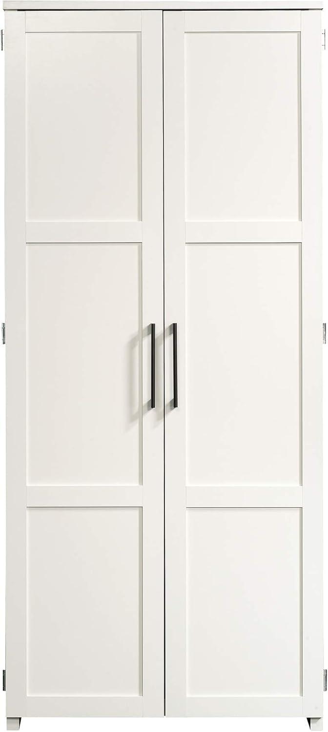 Sauder HomePlus 69" Tall 4-Shelf Wood Storage Cabinet, White Finish