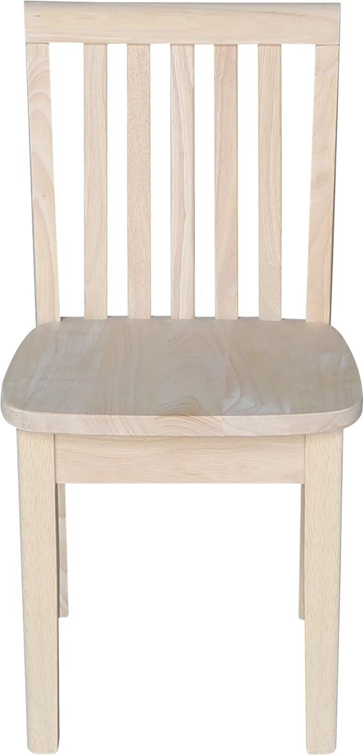 International Concepts Indoor Wood Mission Kids' Chairs in Unfinished - Set of 2