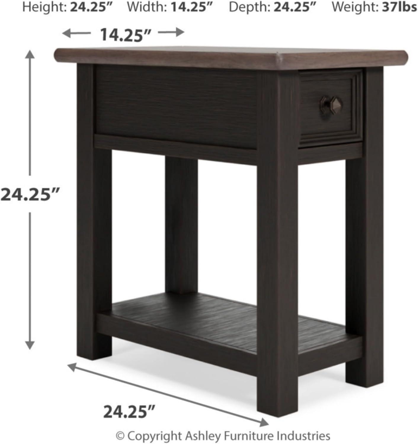 Signature Design by Ashley Casual Tyler Creek Chairside End Table Two-tone