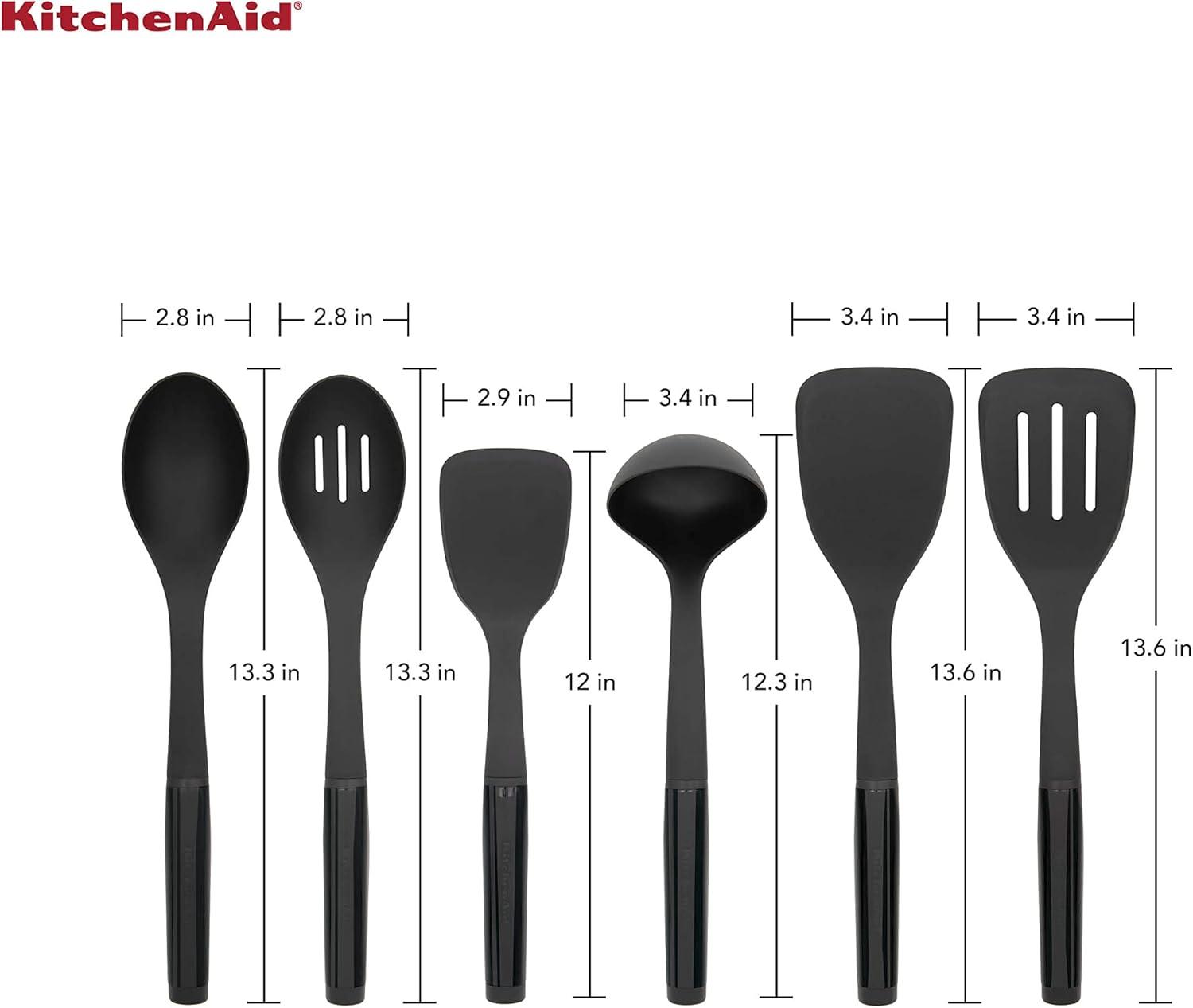 Black Nylon 6-Piece Heat-Resistant Kitchen Tool Set