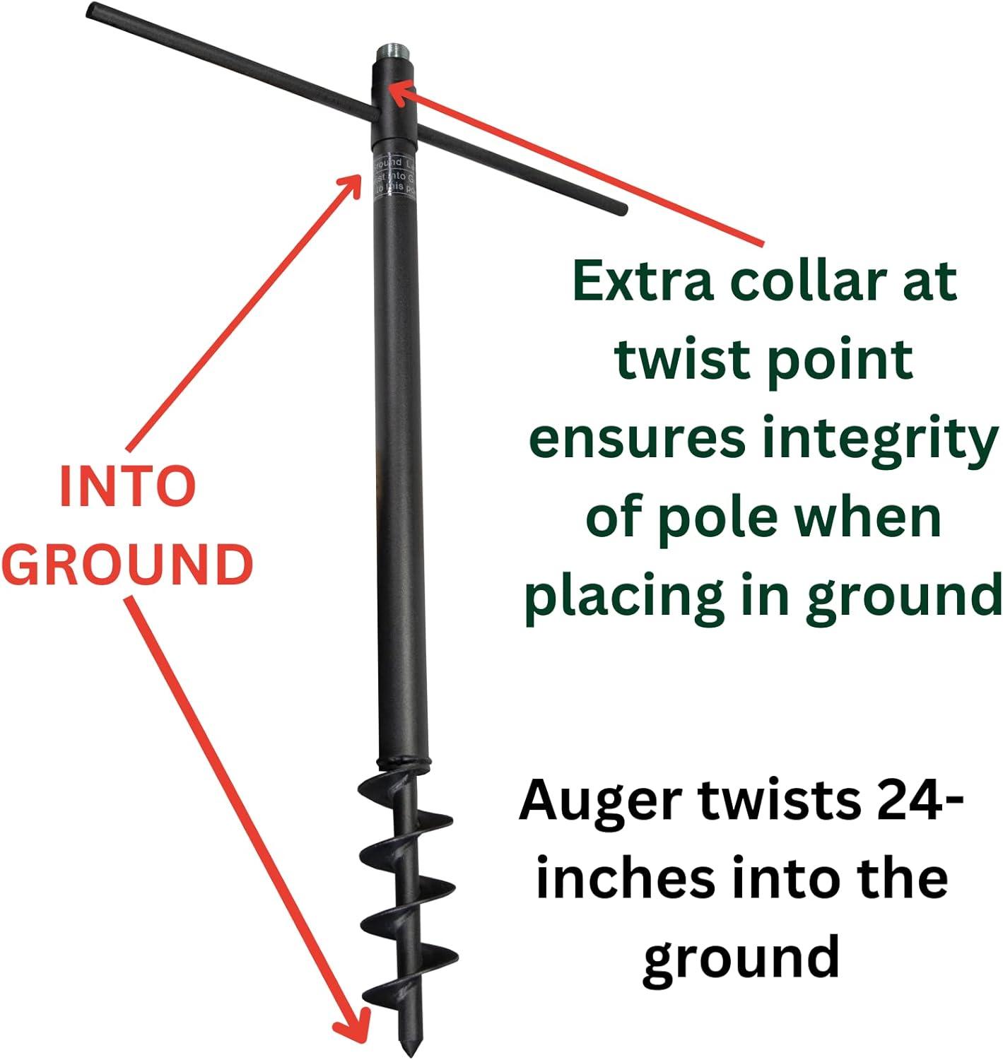 Universal Mounting Pole Kit - Great for Post-Mounted Bird Houses and Bird Feeders, Heavy Duty Pole with Threaded Connections