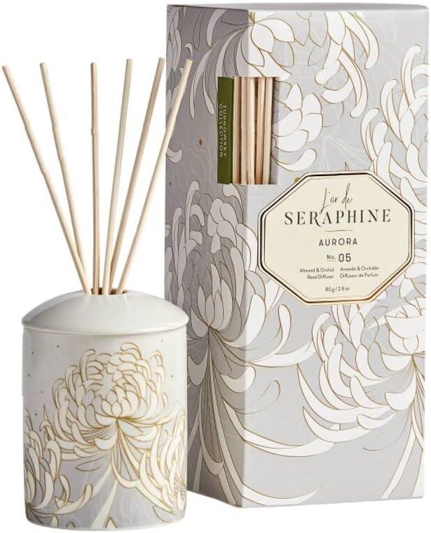 Aurora Almond & Vanilla Scented Reed Diffuser in Ceramic Holder