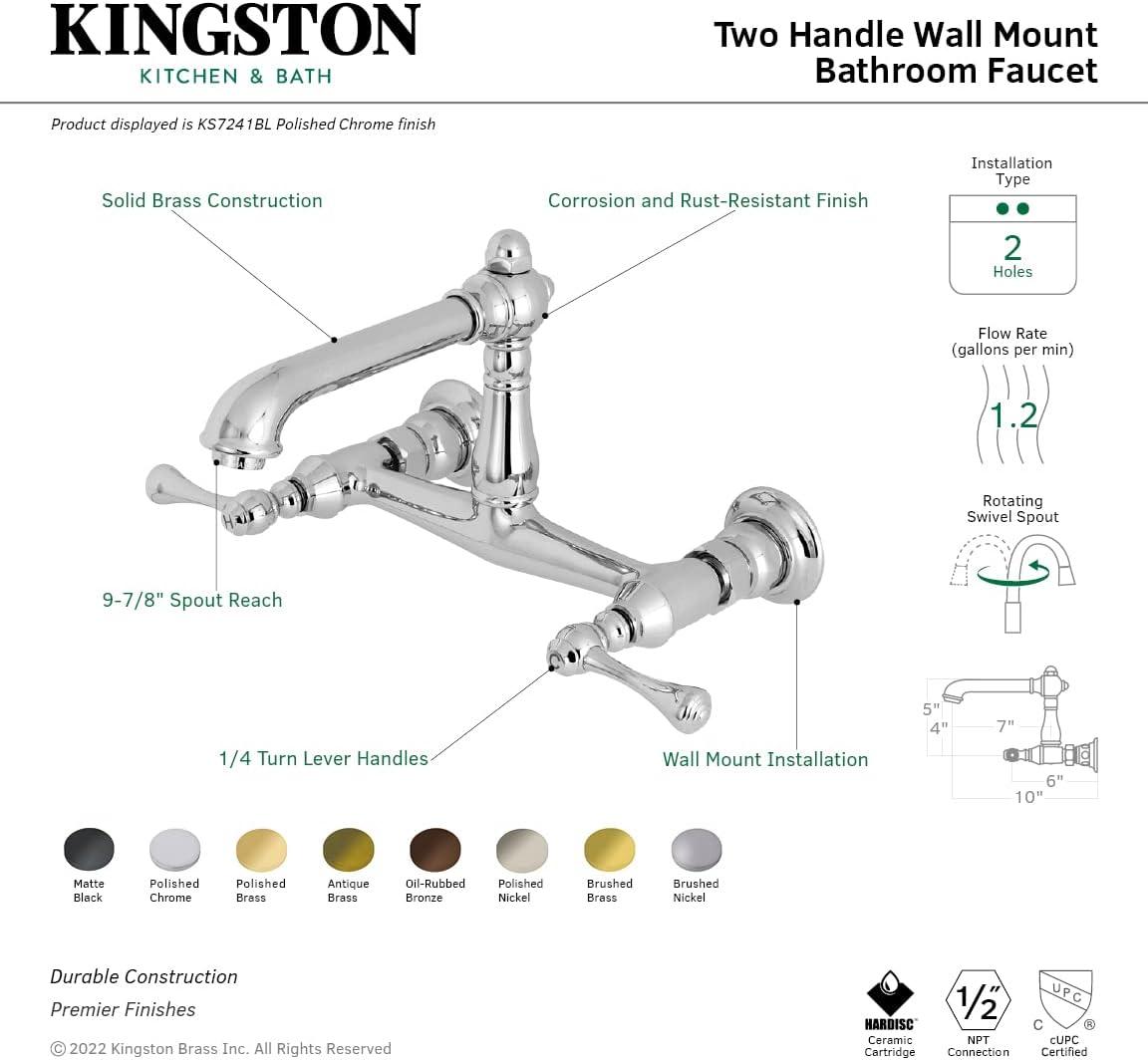 English Country Wall Mounted Bathroom Faucet