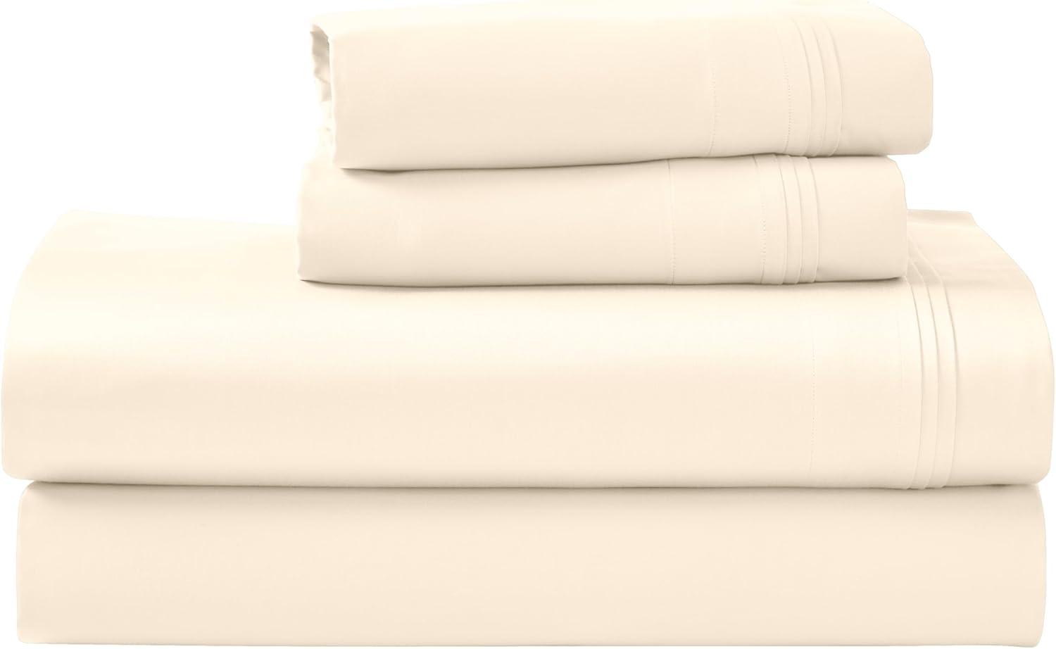 Superior Luxury 1000 Thread Count Certified Egyptian Cotton Solid Extra Deep Pocket 4 Piece Bed Sheet Set