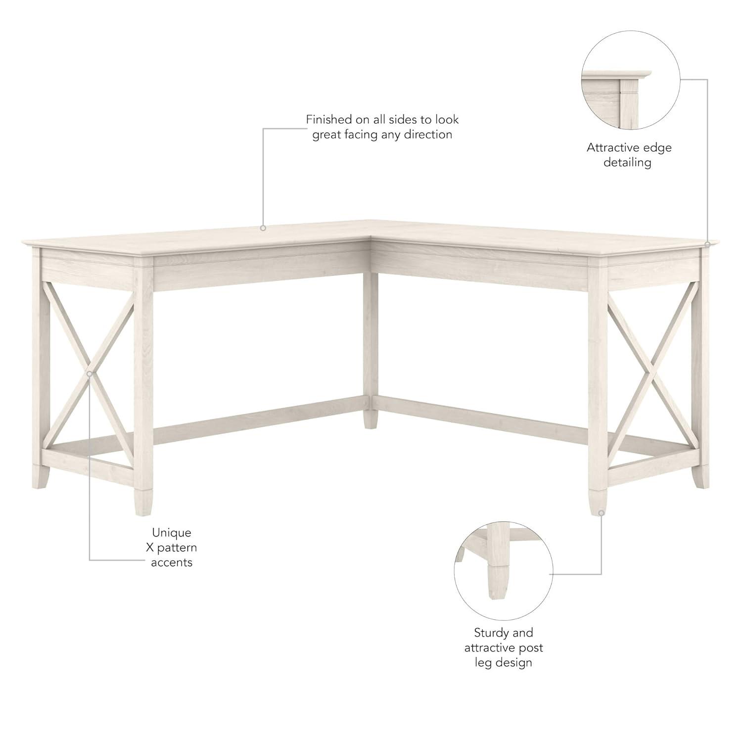 Laurel Foundry Modern Farmhouse® Huckins 60W L Shaped Desk & Reviews | Wayfair