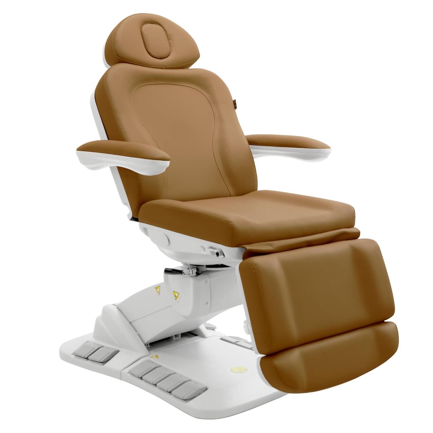 SKINACT Palma Electric Medical Spa Treatment Chair/Table (Camel Orange)