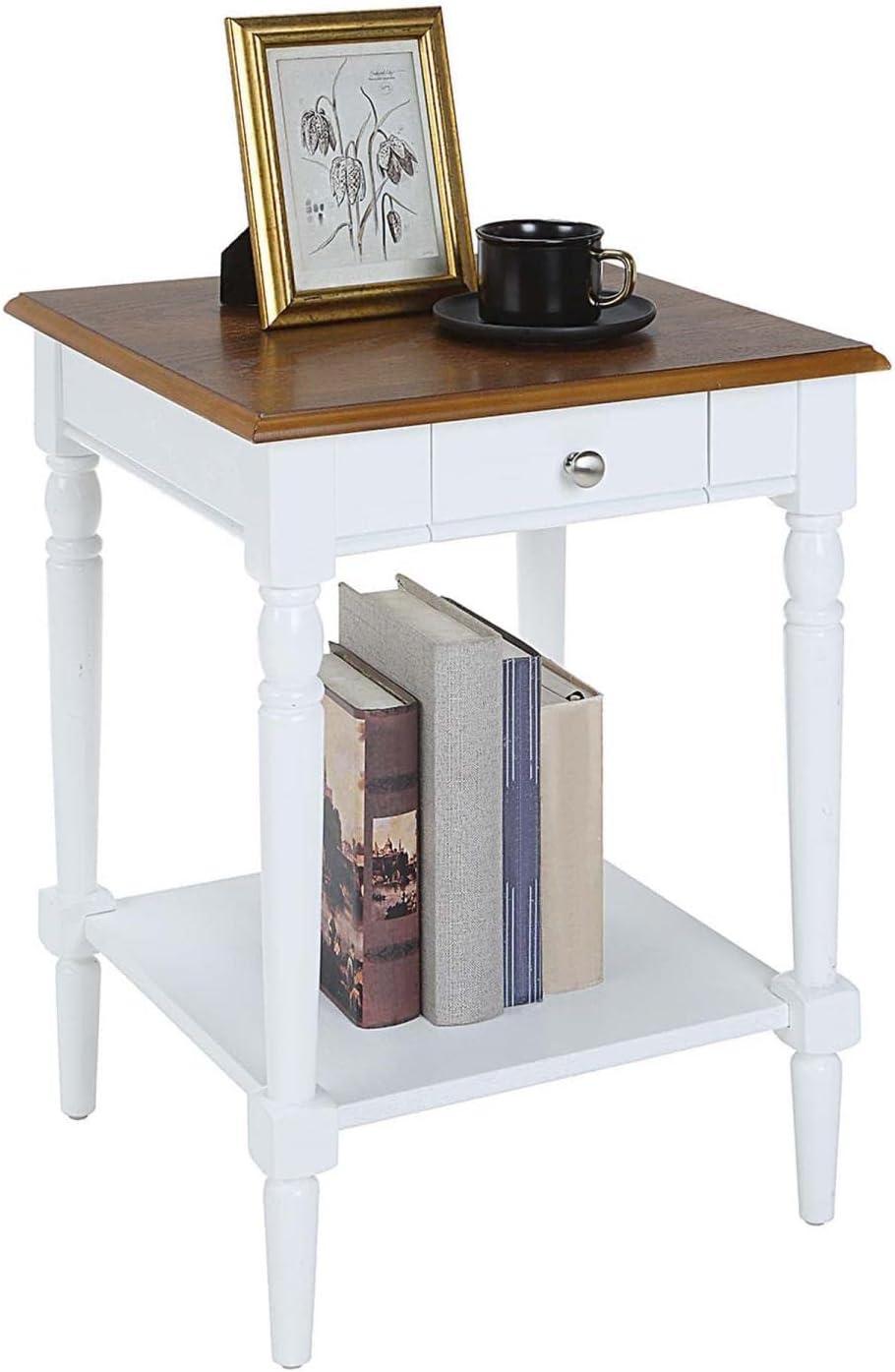 French Country 1 Drawer End Table with Shelf