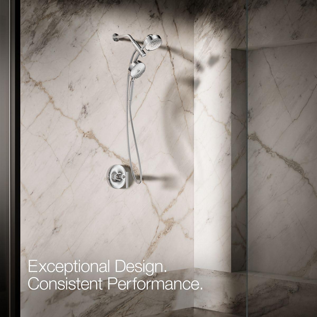 Kohler Purist® 2-In-1 Multifunction Shower Combo Kit, Showerhead and Handshower, Three Spray Settings