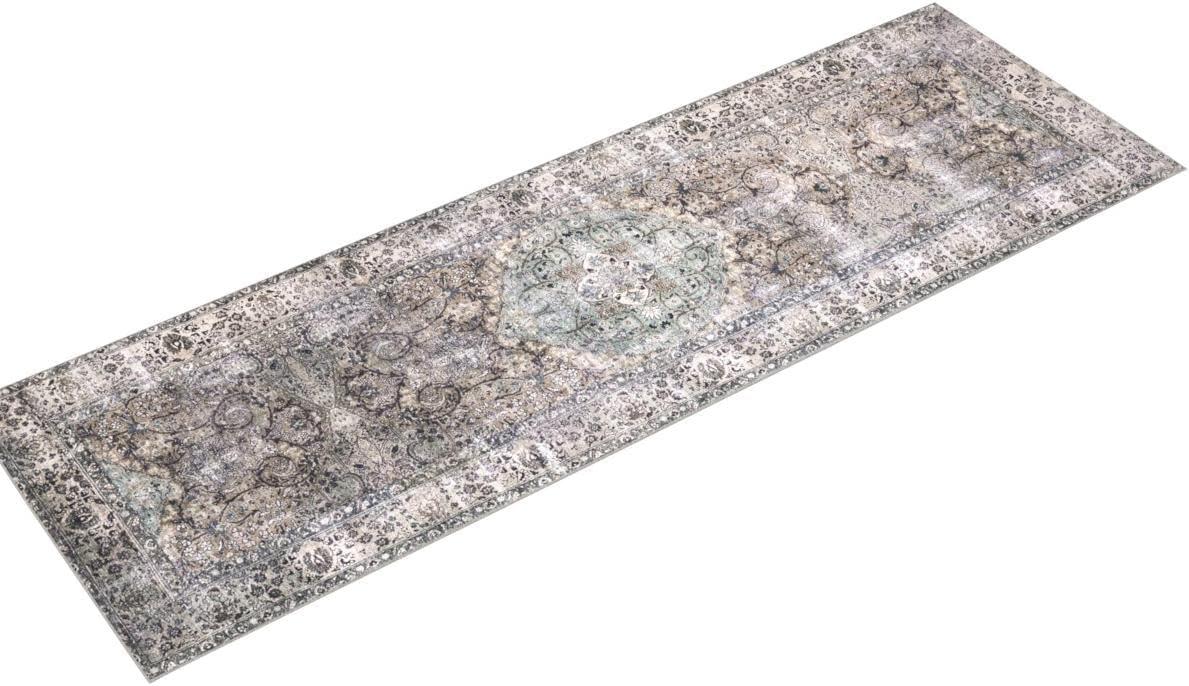 Layla Taupe and Stone Reversible Synthetic Runner Rug