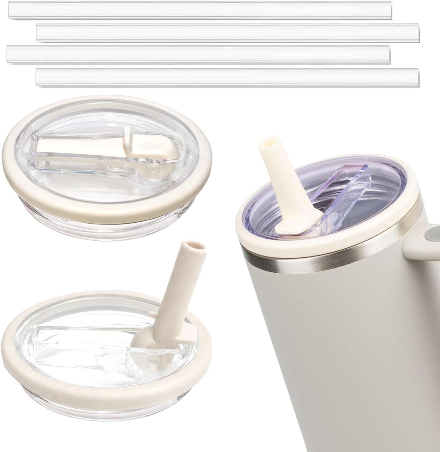 Flip Straw Lid 2 Pack for 40 oz Tumbler - Spill Proof Cover - Splash Resistant - Traveler