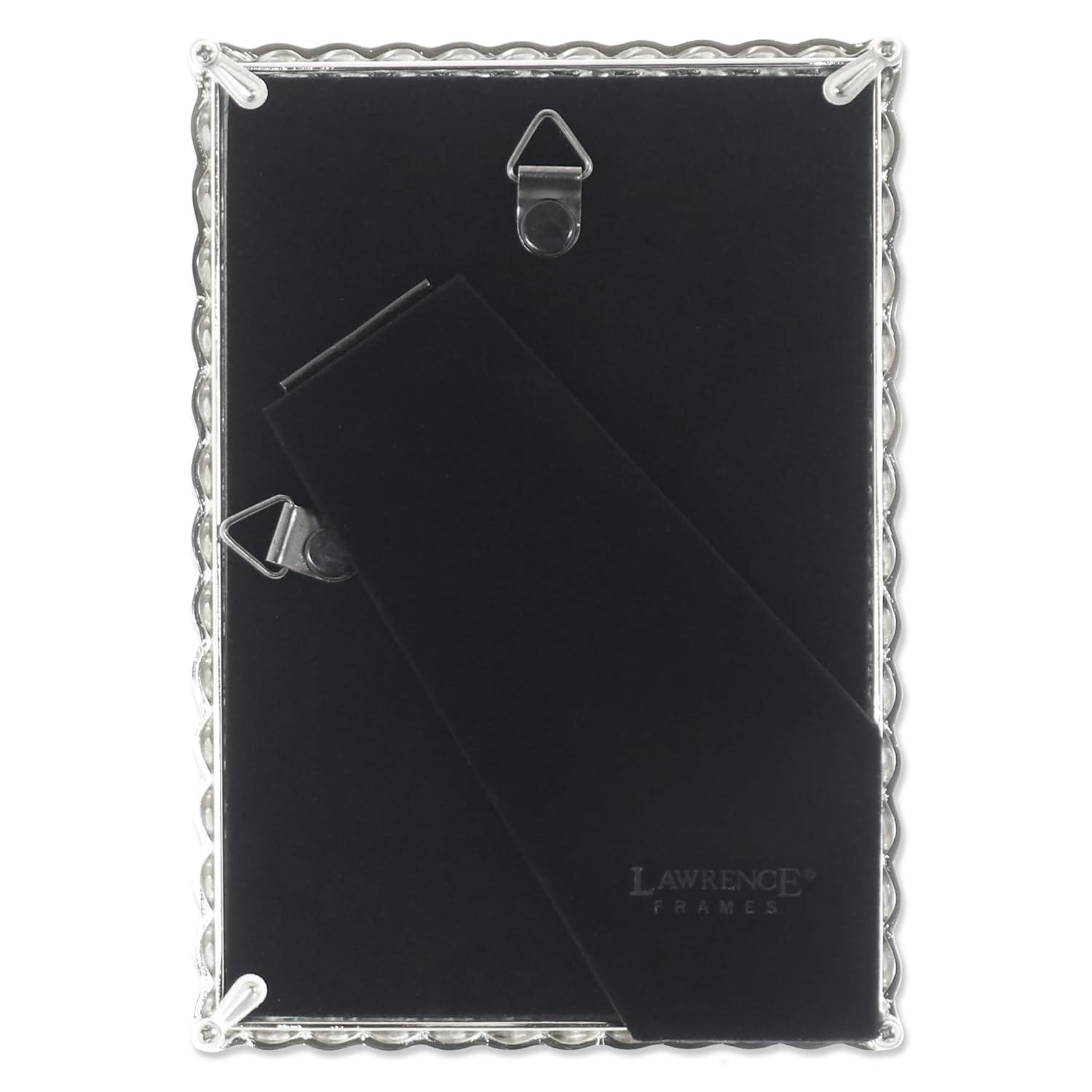 Lawrence Frames Silver Metal Rope 4x6 Picture Frame