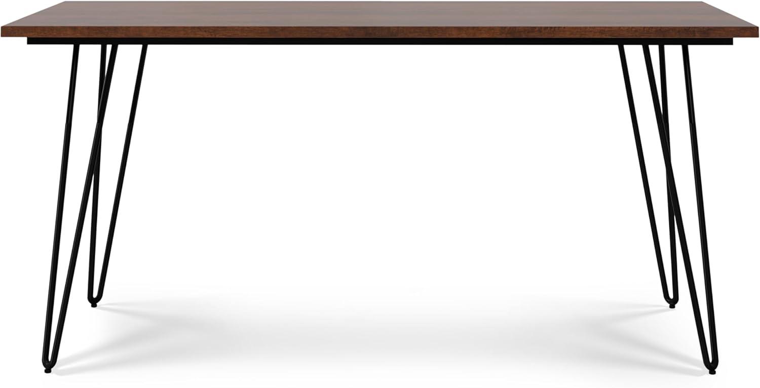 Hunter Solid Wood Top Metal Base Dining Table