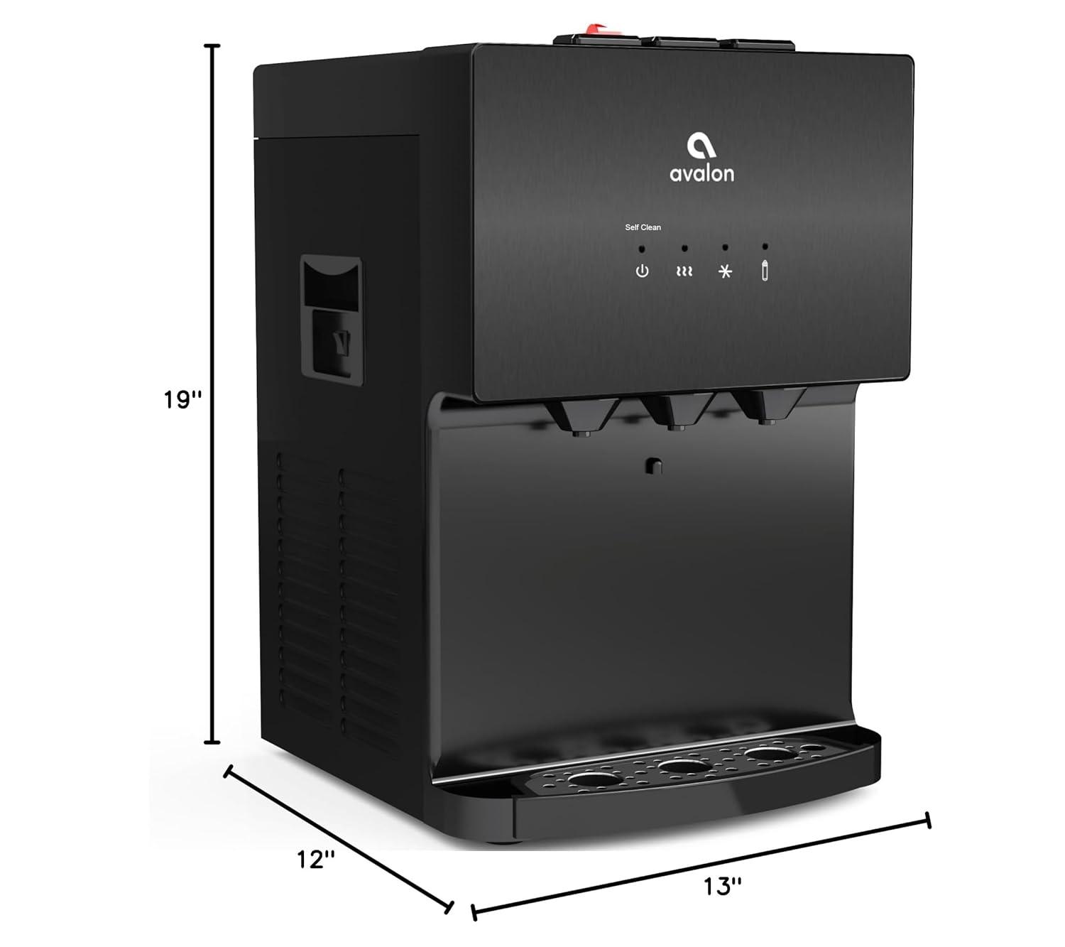 Avalon Avalon Black Countertop Bottleless Filtered Water Dispenser