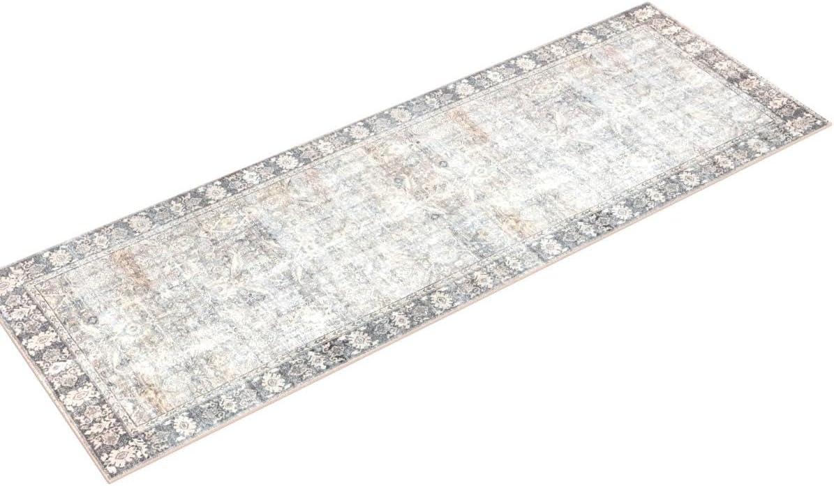 Loloi II Wynter WYN-07 Grey / Charcoal Oriental Area Rug 2'-6" x 7'-6"