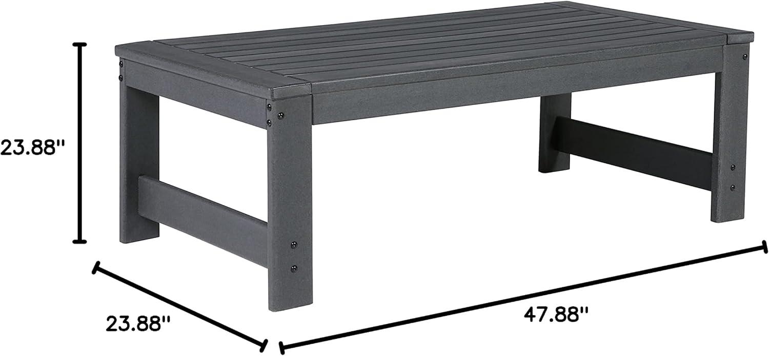 Signature Design by Ashley Casual Amora Outdoor Coffee Table  Charcoal Gray