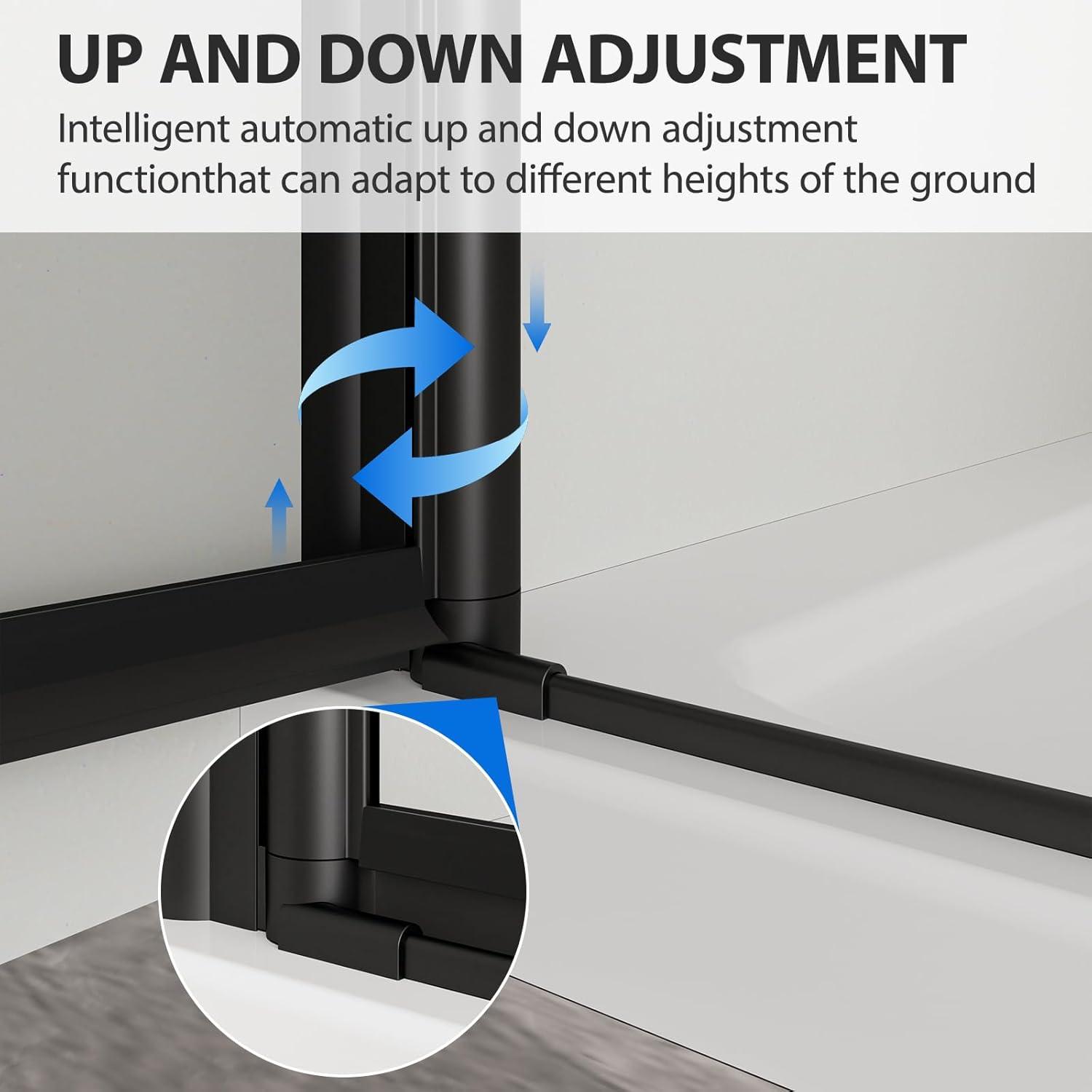 ACE DECOR AD053472 34" W x 72" H Frameless Pivot Shower Door, 1/4" (6mm) Clear SGCC Tempered Glass