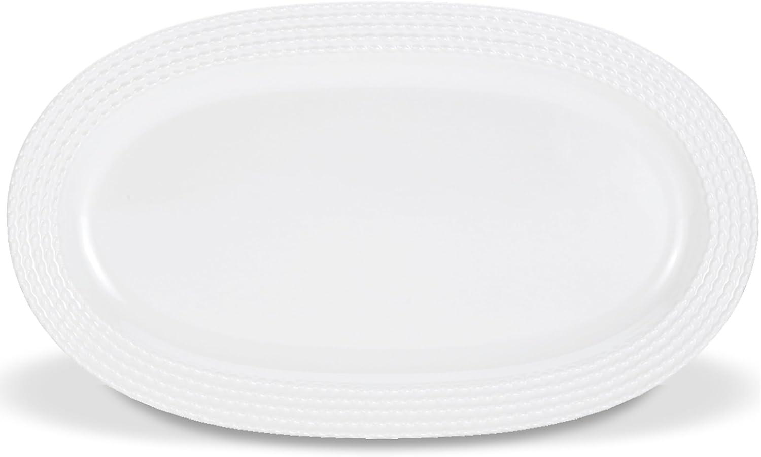 White Ceramic Rectangular Hors D'Oeuvres Tray