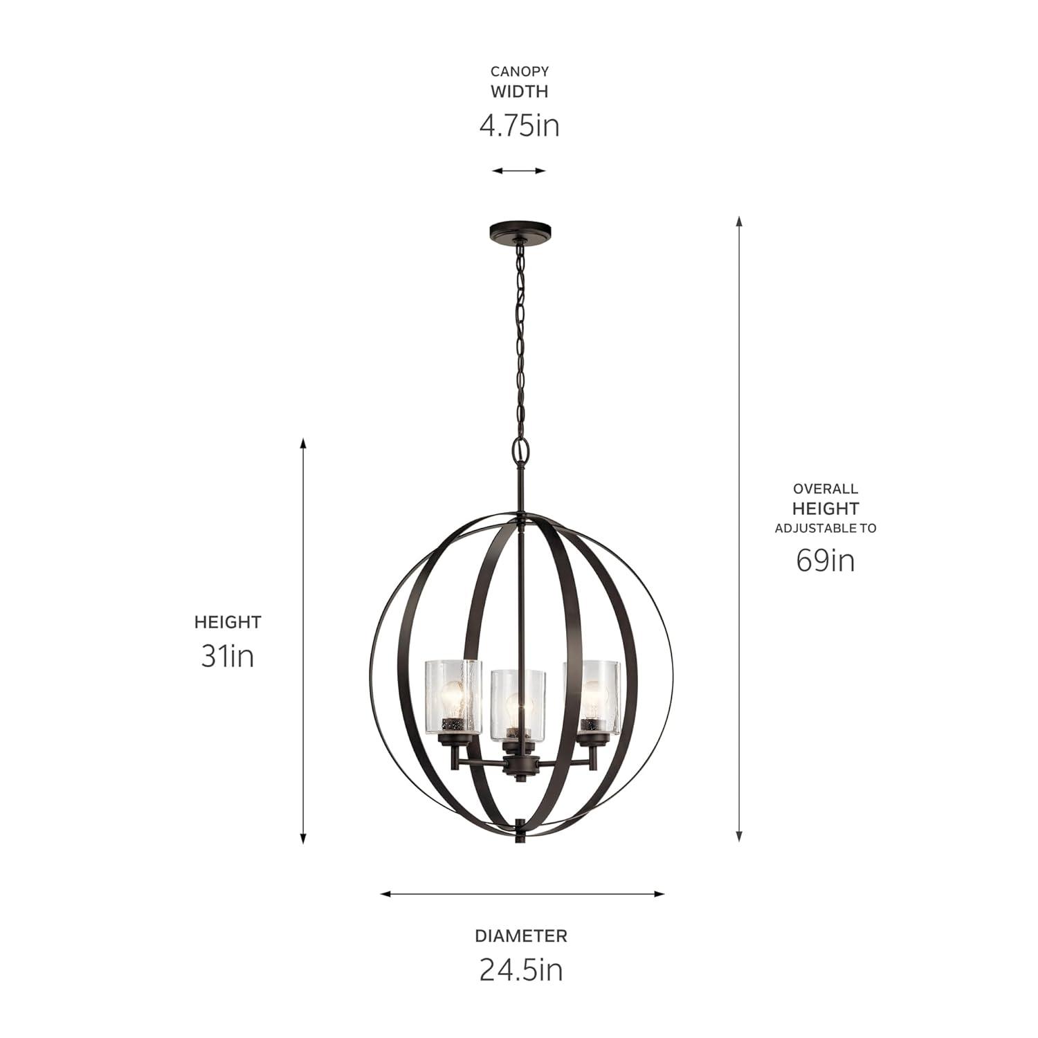 Kichler Lighting 3 - Light Shaded Globe Chandelier