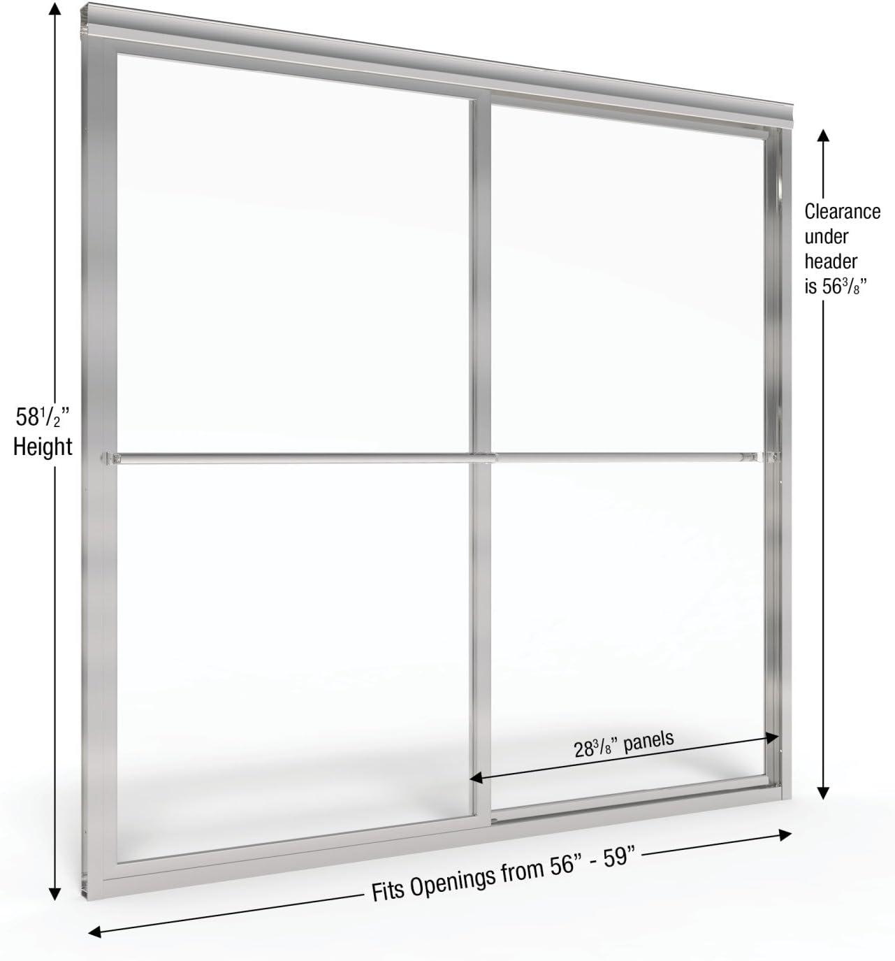 Deluxe 56"W x 58.5" H Framed Tub Door