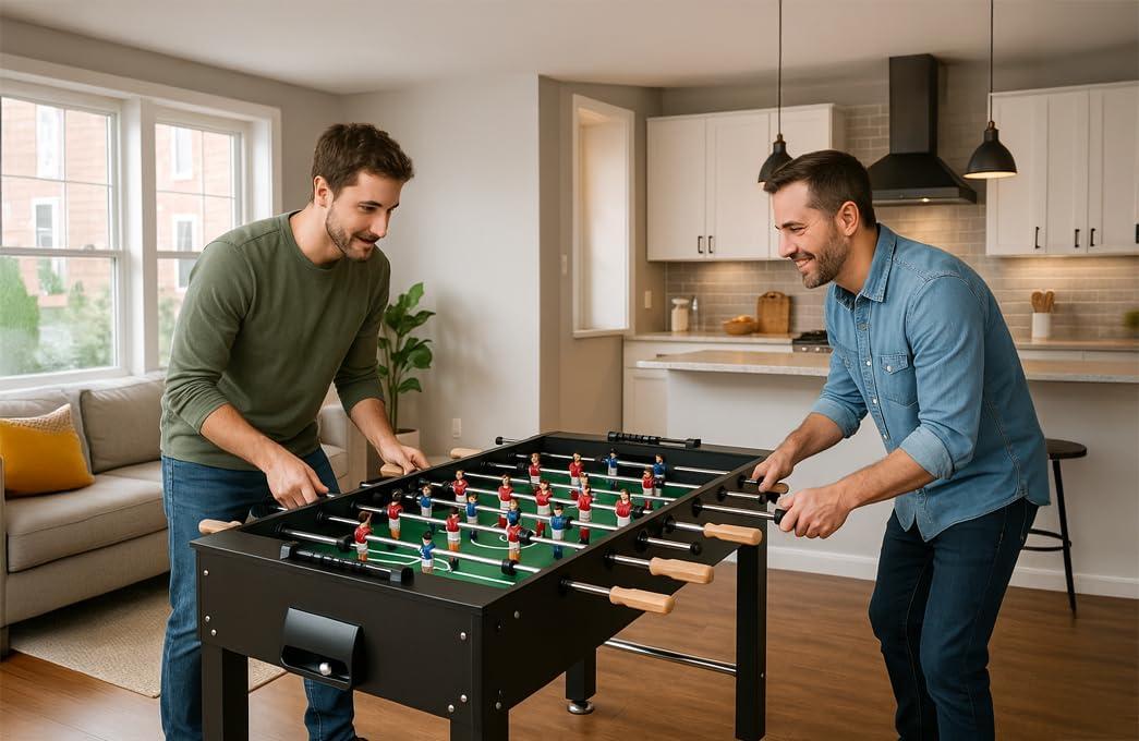 KICK Foosball Tables KICK Hexad 48″ 6-in-1 Multi Game Table Combo Arcade Set for Home, Game Room, Friends & Family