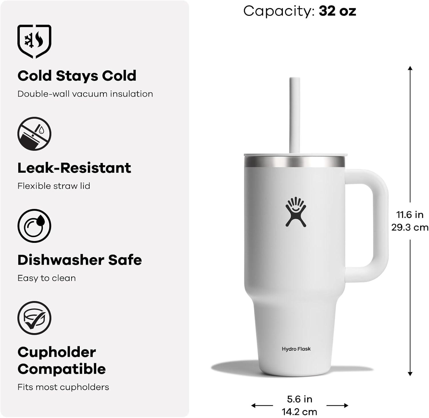 Bayberry Ombre Stainless Steel Insulated Travel Tumbler with Straw