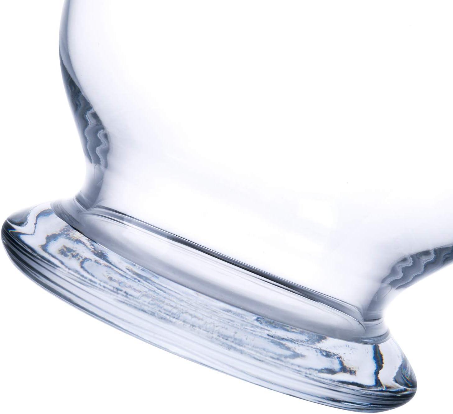 Clear Glass 12-Inch Hurricane Vase for Floral Arrangements