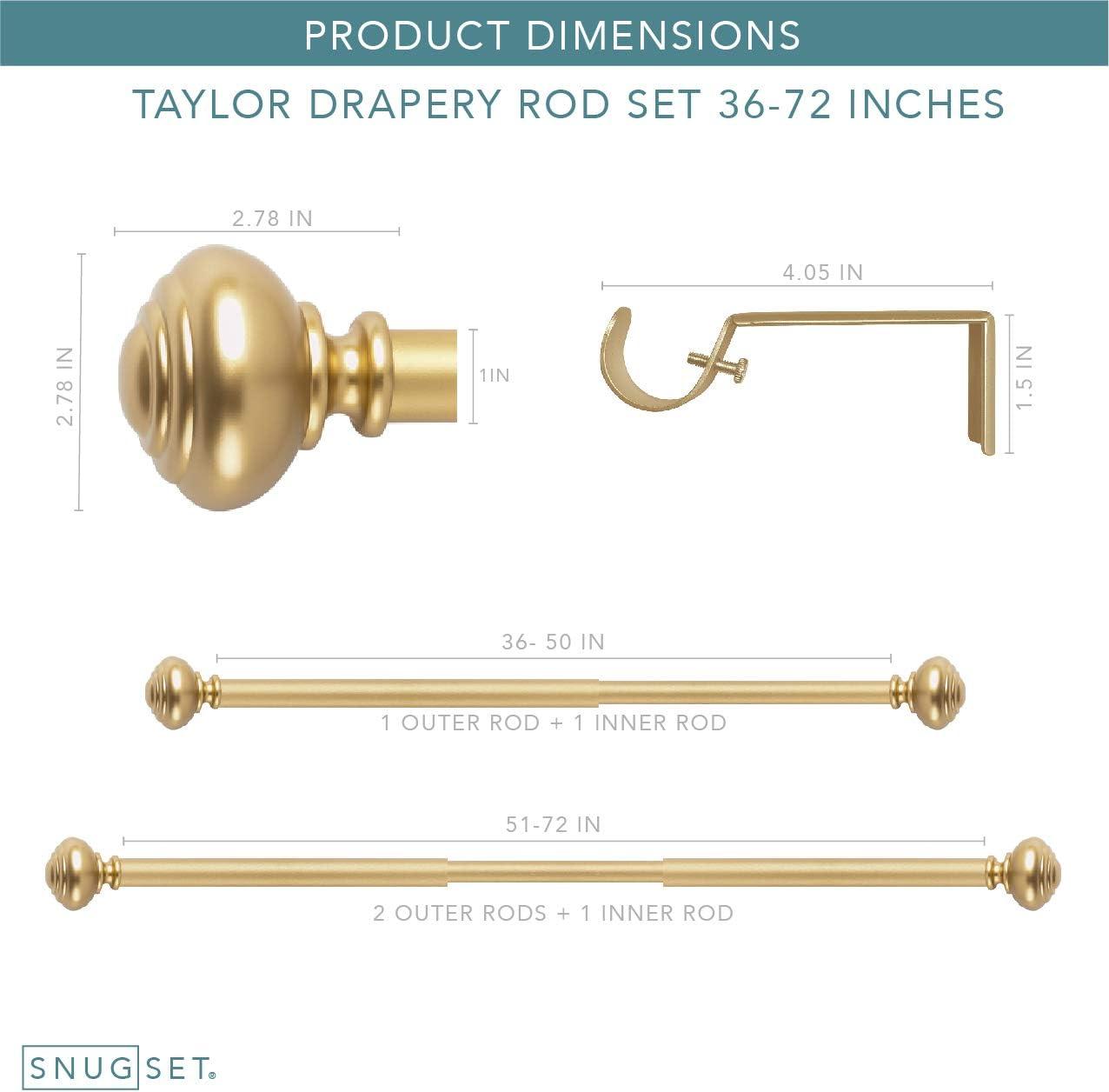 Taylor Steel Adjustable Single Curtain Rod