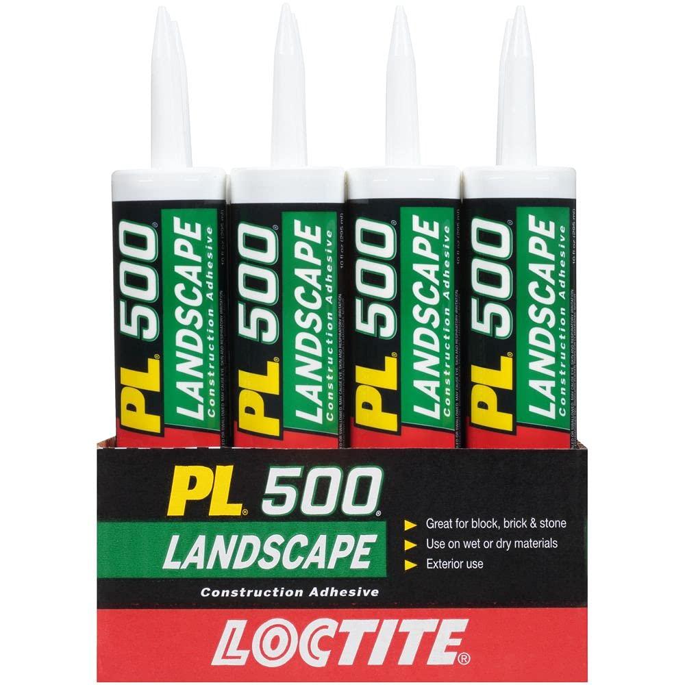Loctite Landscape Block Adhesive, Paste, Acetone, Beige/Tan, 10 oz Tube