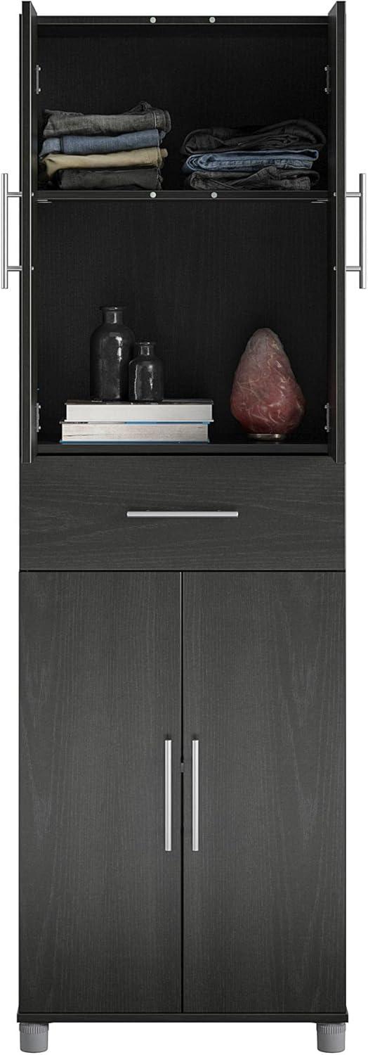 Camberly 4 Door/1 Drawer Storage Cabinet, Graphite Gray