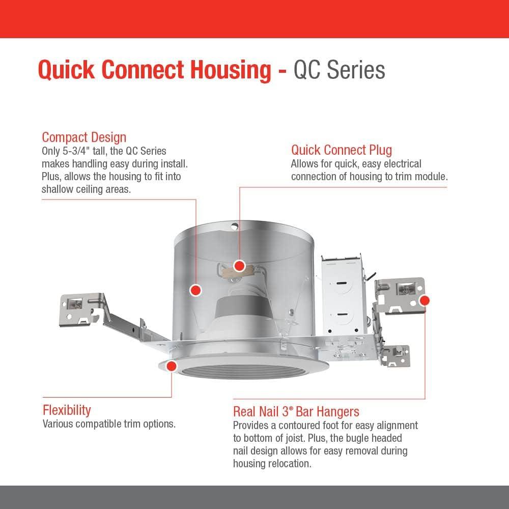 Air-Tight 6'' Remodel Recessed Lighting Housing