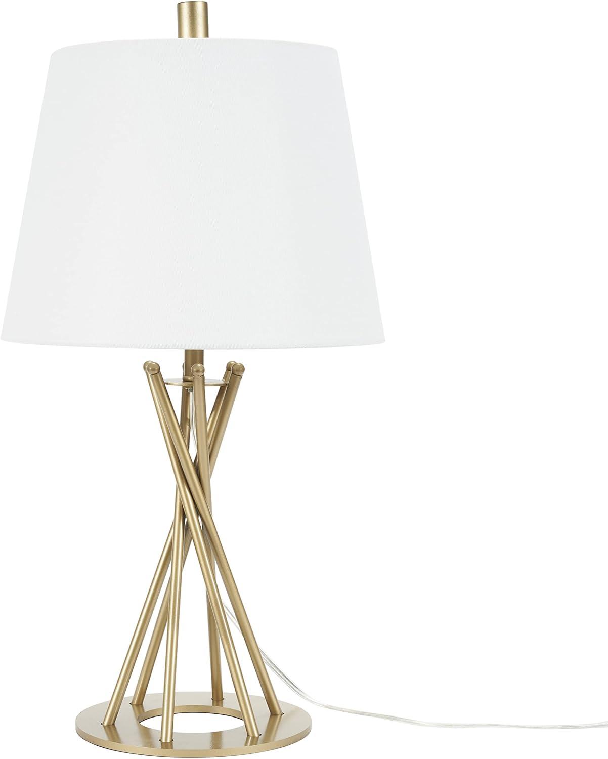 23" Gold Metal Twist Table Lamp - Nourison