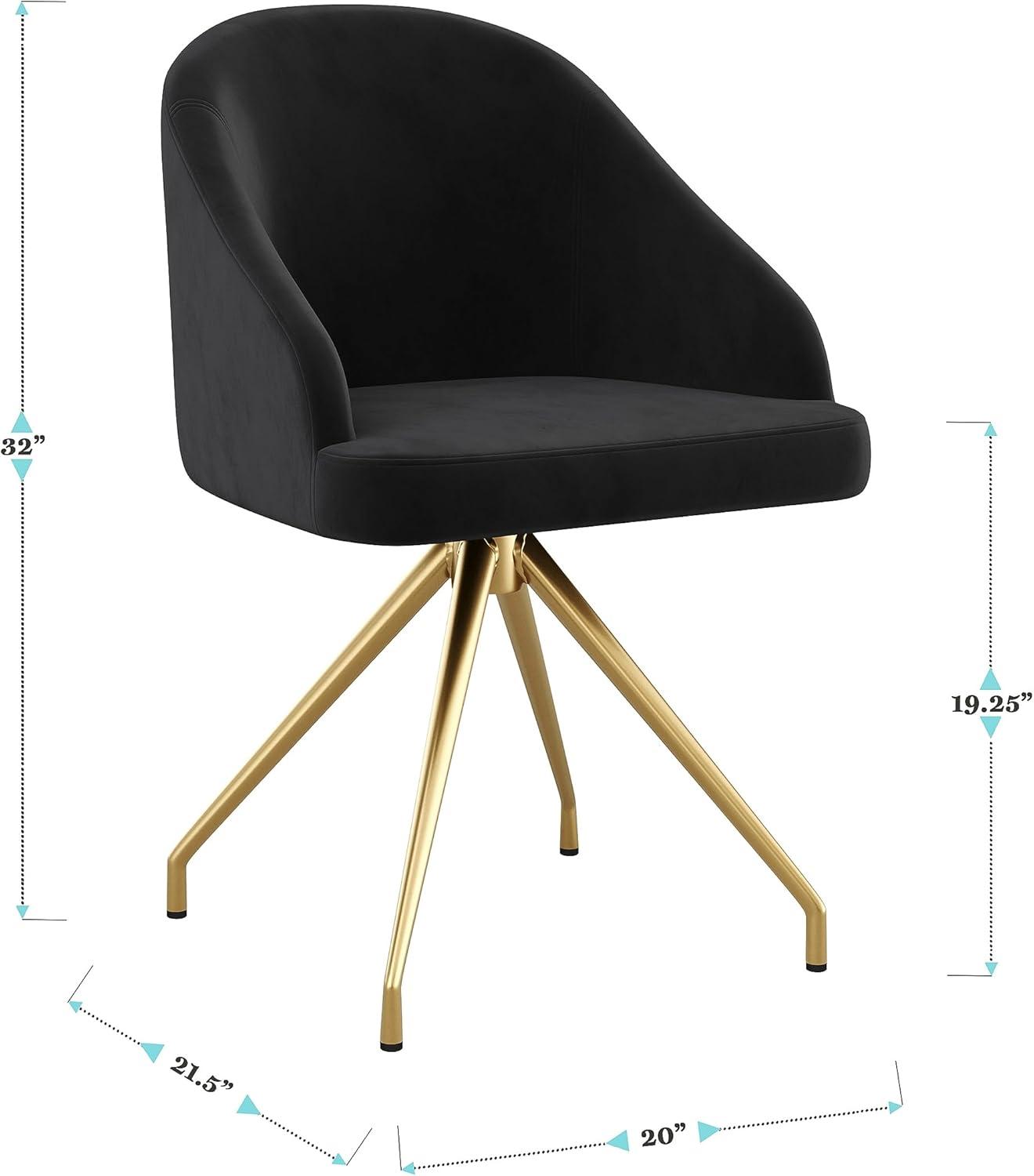 Martha Stewart Jones Upholstered Stationary Swivel Home Office Chair by Martha Stewart