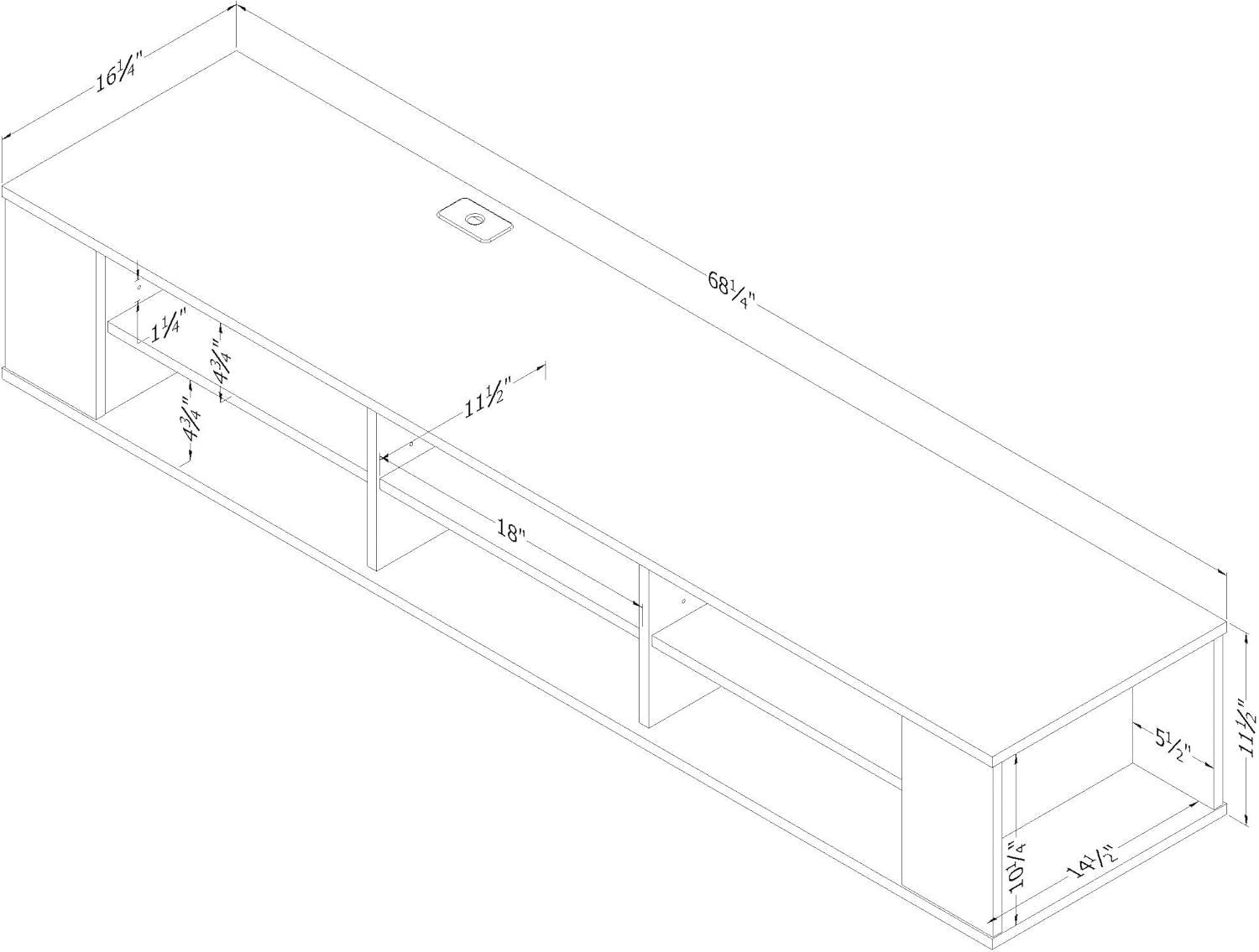 City Life Floating TV Stand for TVs up to 78"