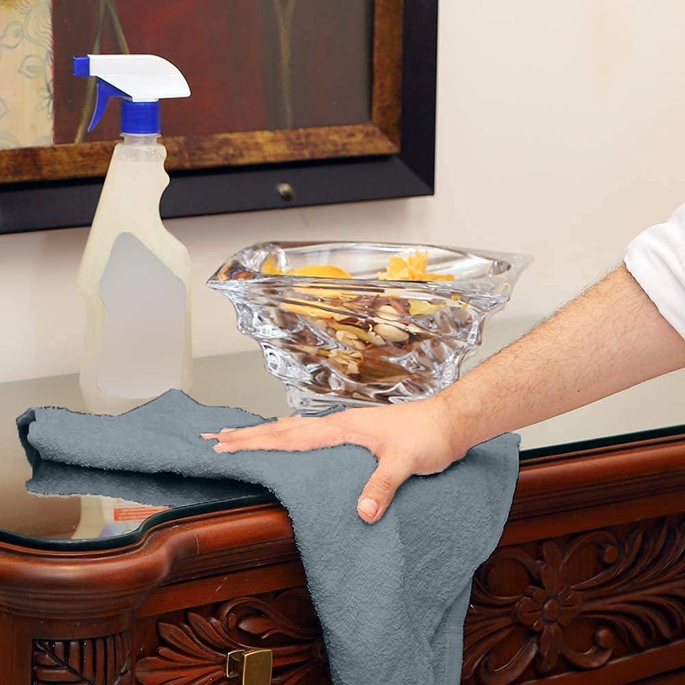 Avalon Towels Terry Bar Mop Towels (Value Pack of 60) Size 16"x19" – Absorbent and Durable, Multipurpose Cleaning Rags, Cotton Cleaning Cloths, Terry Cloth Rags, Reusable Shop Rag