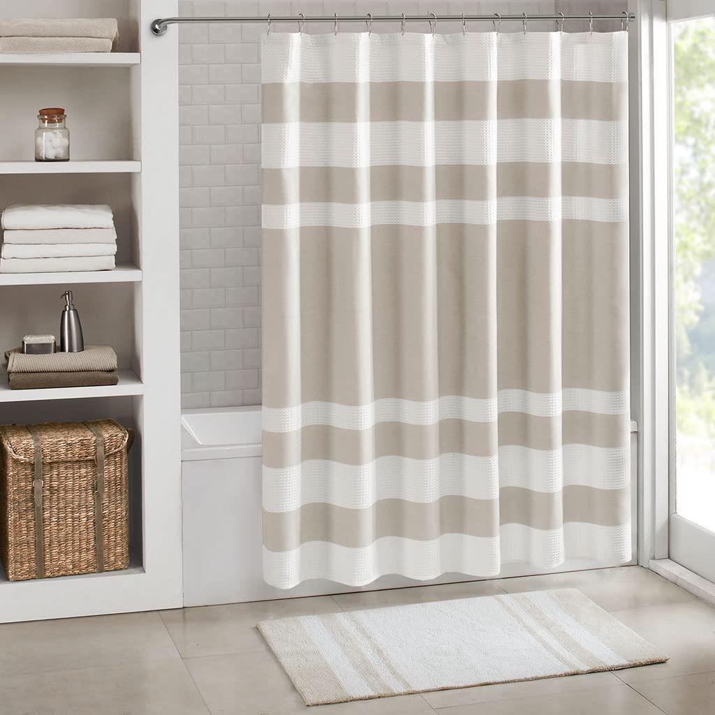 Spa Waffle Shower Curtain with 3M Treatment