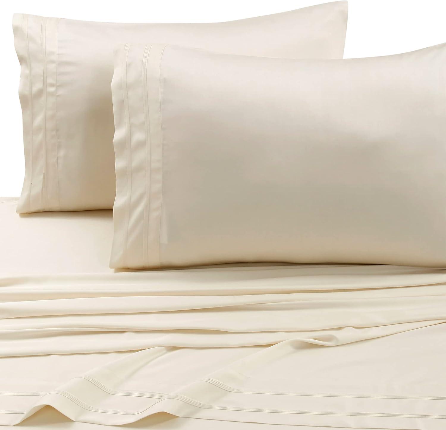 Ivory 300 Thread Count Rayon from Bamboo King Pillowcase Pair