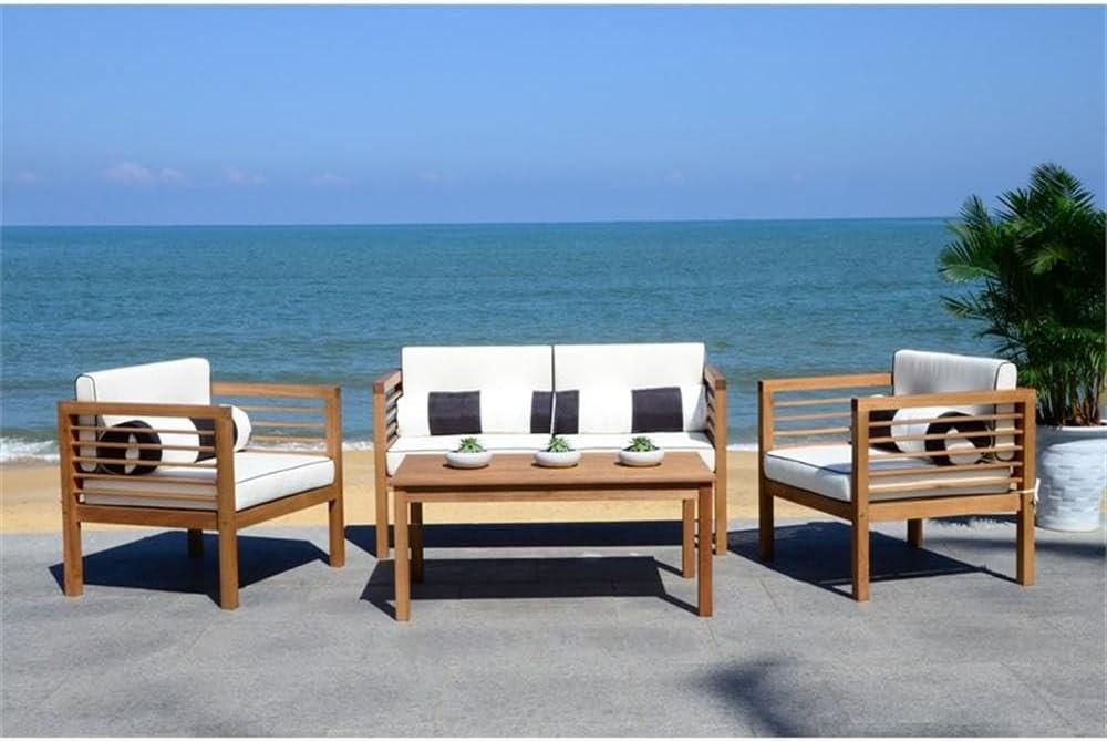 Wade Logan® Arlethe 5 Piece Rattan Sofa Seating Group with Cushions