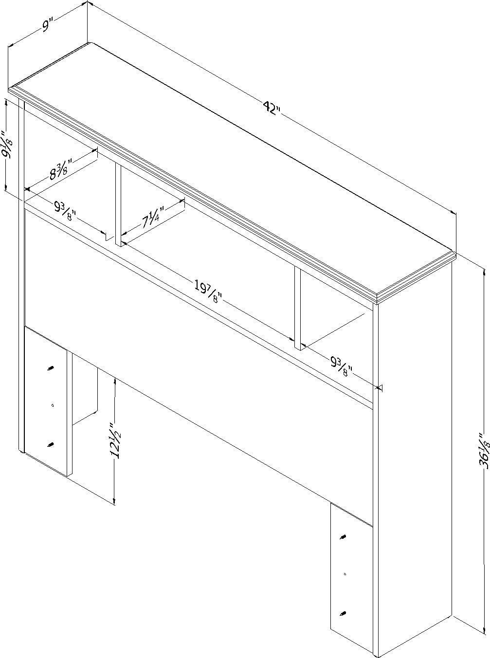 Zach Twin Bookcase Headboard