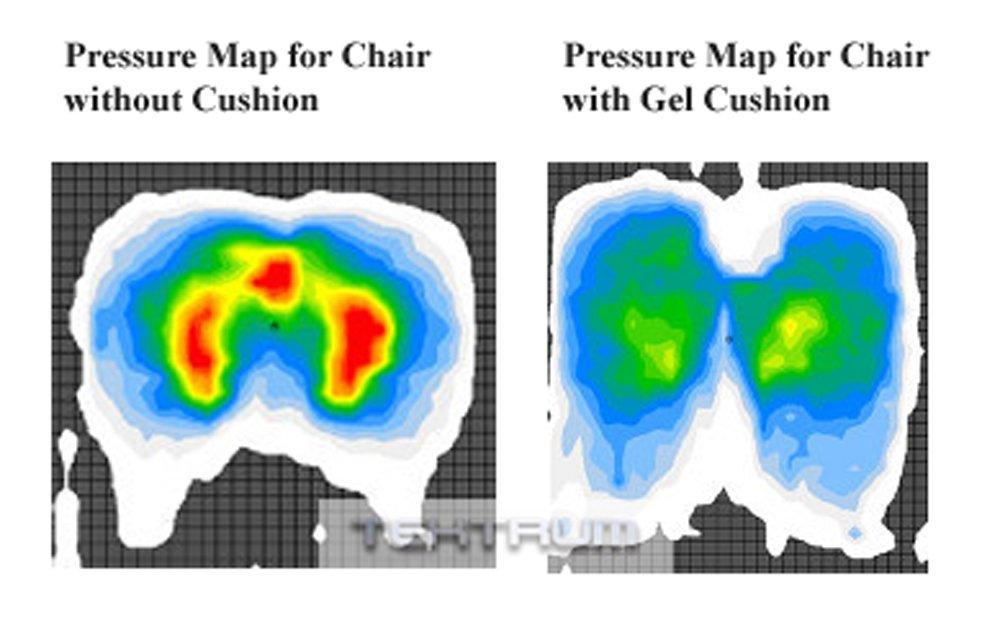 Black and Blue Orthopedic Gel Seat Cushion with Handle