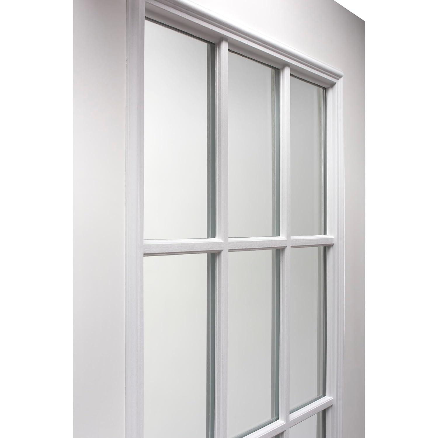 Clear Glass 80'' Paneled Fiberglass Front Entry Doors