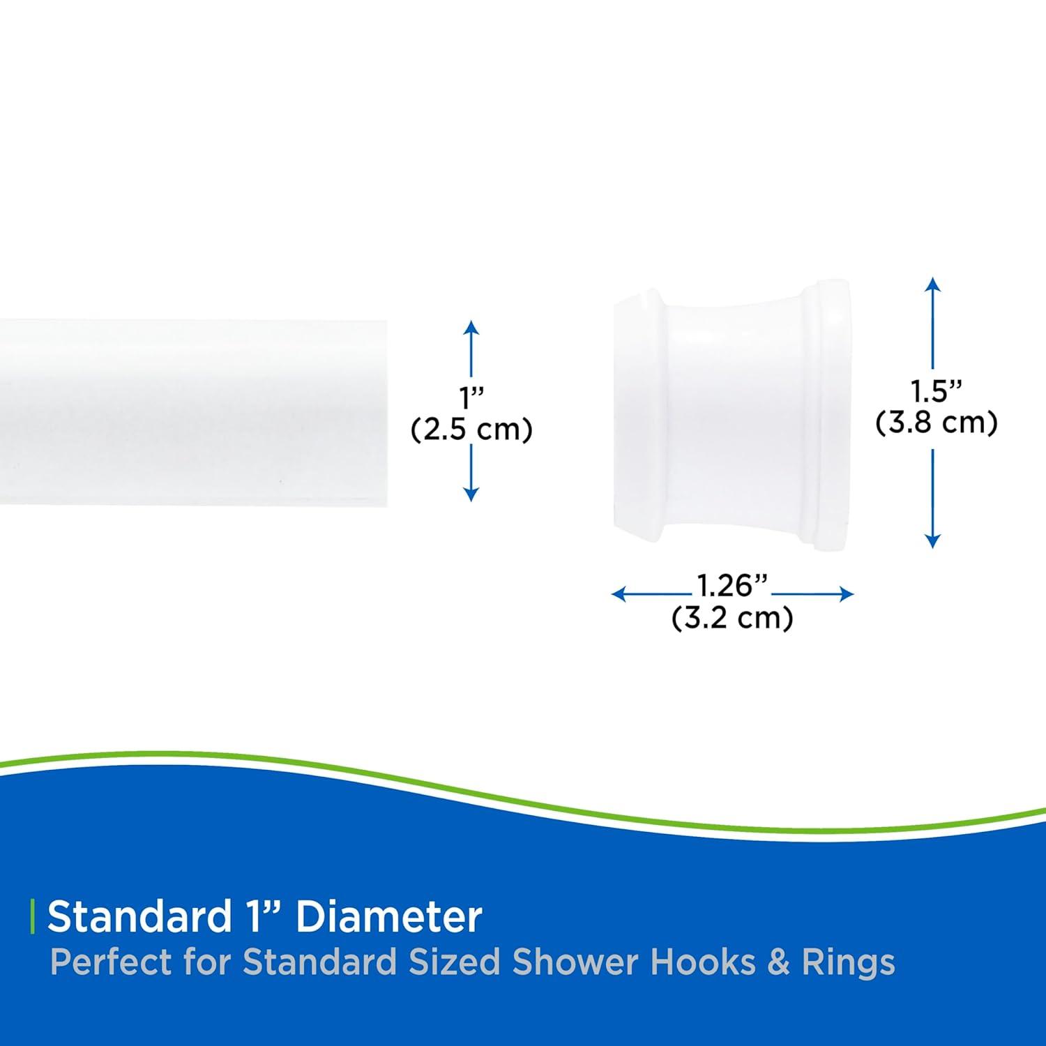 Kenney Twist & Fit Kenney Twist & Fit 24-40 Inch Adjustable Straight Stall Tension Shower Curtain Rod