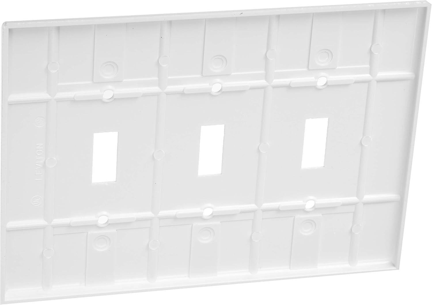 Leviton 88111 Wallplate 3-Gang Toggle Oversize Size Plastic - White