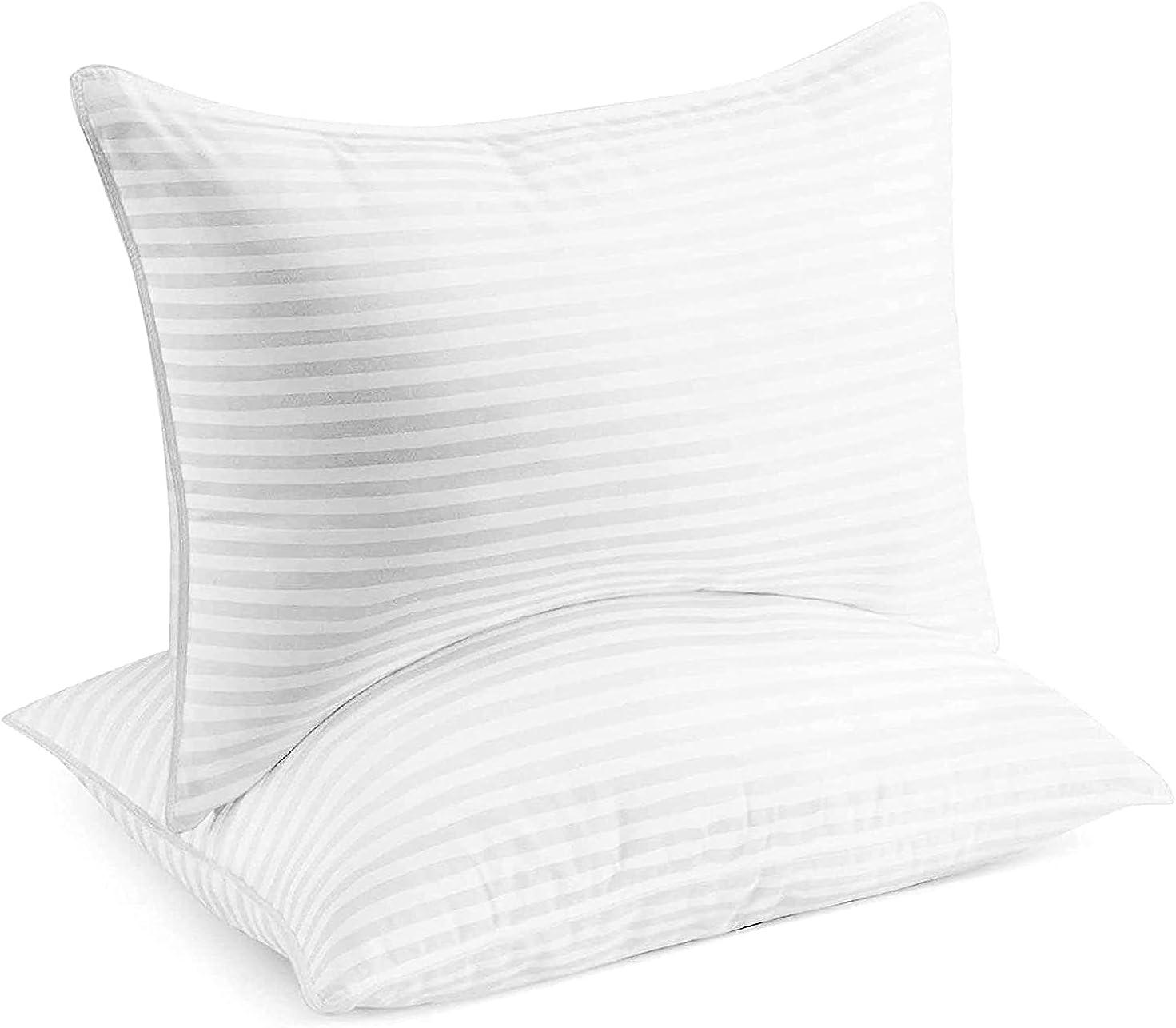 Luxury White Down Alternative Memory Foam Bed Pillows Set