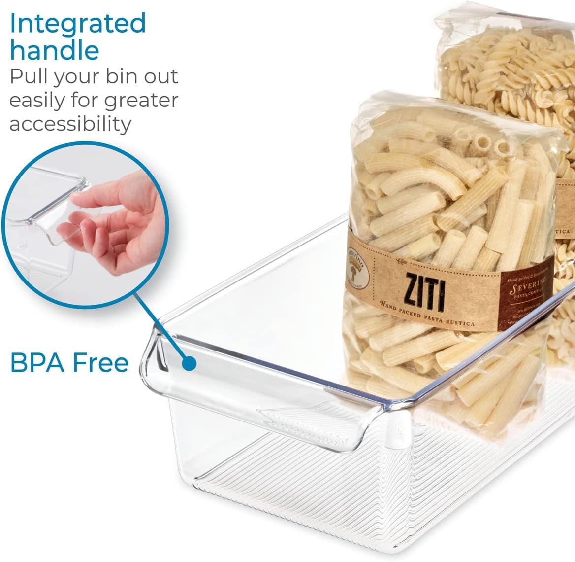 iDesign Clear Storage Bin 3.5 in. H X 6 in. W X 11.5 in. D Stackable