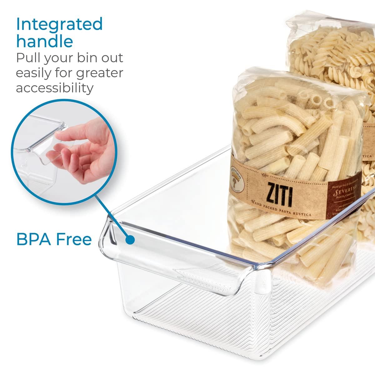 iDesign Clear Storage Bin 3.5 in. H X 6 in. W X 11.5 in. D Stackable