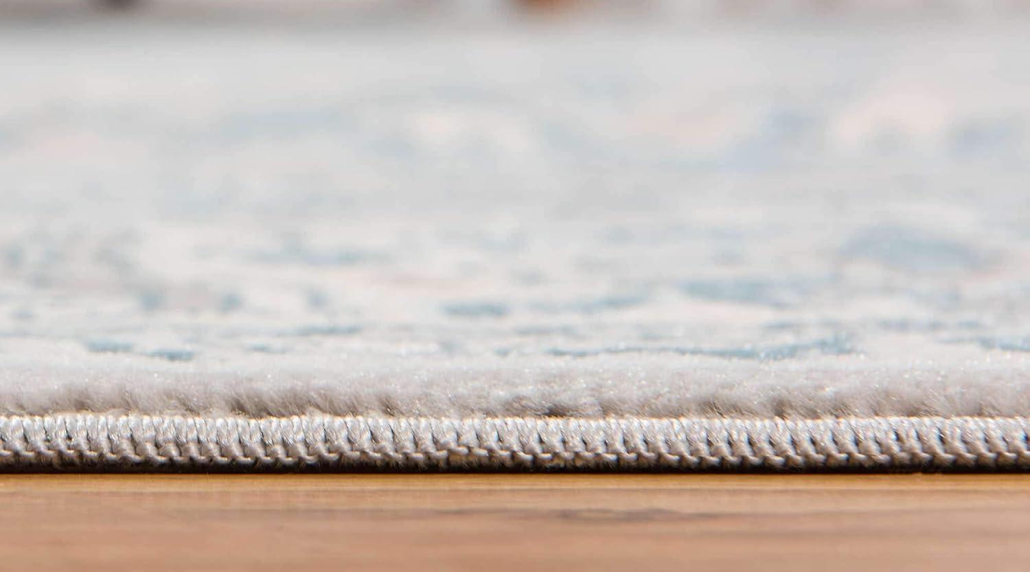 Elegant Dark Gray 8' x 10' Synthetic Rectangular Area Rug