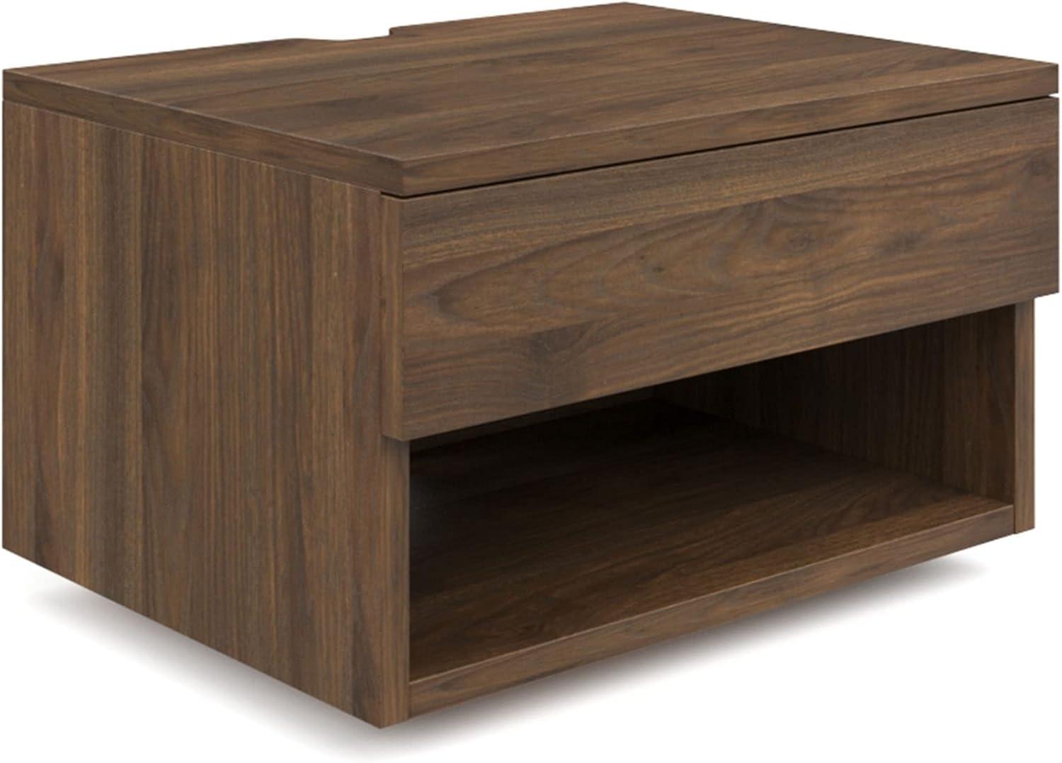 Nathan James Modern Floating Bedroom Nightstand with Storage Drawer and Open Shelf Cubby & Reviews | Wayfair