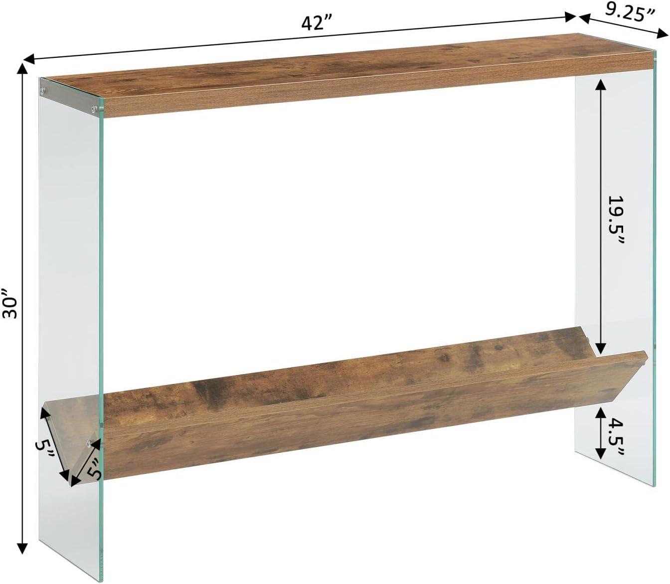 Convenience Concepts SoHo Console Table with Shelf, Barnwood